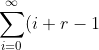 \sum_{i=0}^{\infty}(i+r-1)(i+r)a_ix^{i+r-2} - 2x\sum_{i=0}^{\infty}(i+r)a_ix^{i+r-1} + 2n\sum_{i=0}^{\infty}a_ix^{i+r}=0
